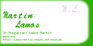 martin lamos business card